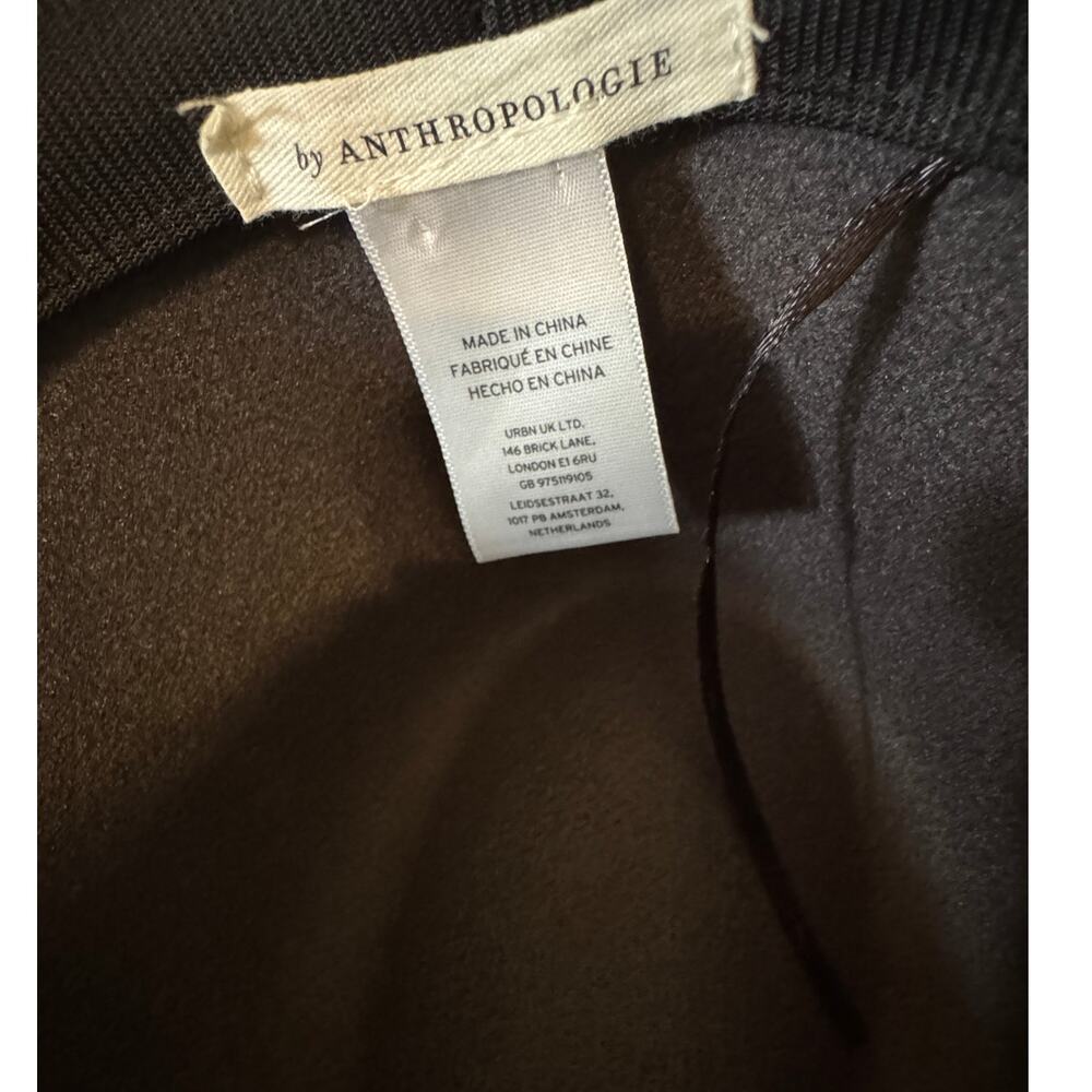Anthropology GRAY Woven Ranch Faux Suede Hat W/ Gold Tone Pendants Boho - Picture 5 of 6